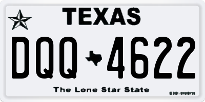 TX license plate DQQ4622