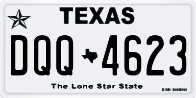 TX license plate DQQ4623