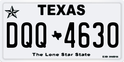 TX license plate DQQ4630