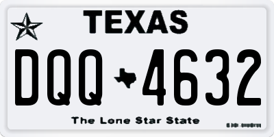 TX license plate DQQ4632