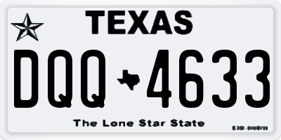 TX license plate DQQ4633