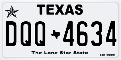 TX license plate DQQ4634