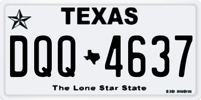 TX license plate DQQ4637