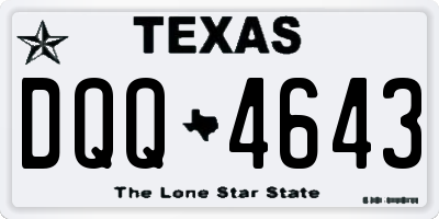 TX license plate DQQ4643