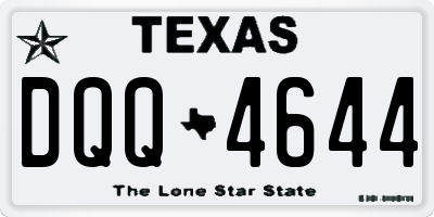 TX license plate DQQ4644