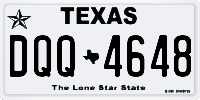 TX license plate DQQ4648