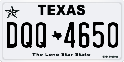 TX license plate DQQ4650