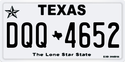 TX license plate DQQ4652