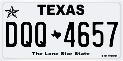 TX license plate DQQ4657