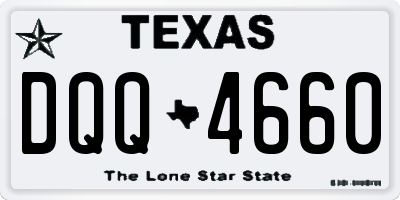 TX license plate DQQ4660
