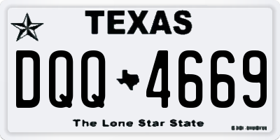 TX license plate DQQ4669
