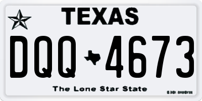 TX license plate DQQ4673