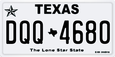 TX license plate DQQ4680