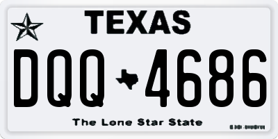 TX license plate DQQ4686