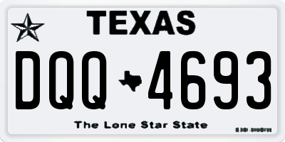 TX license plate DQQ4693