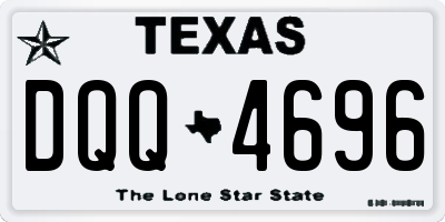TX license plate DQQ4696