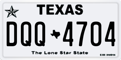 TX license plate DQQ4704