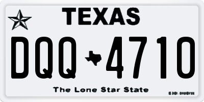 TX license plate DQQ4710
