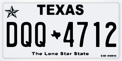 TX license plate DQQ4712