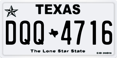 TX license plate DQQ4716