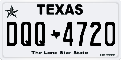 TX license plate DQQ4720