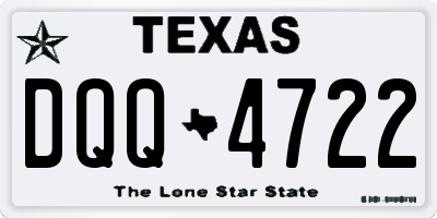 TX license plate DQQ4722