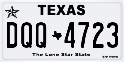 TX license plate DQQ4723
