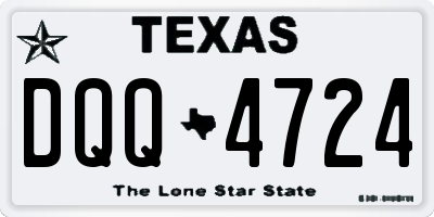 TX license plate DQQ4724