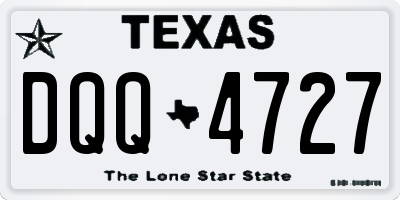 TX license plate DQQ4727