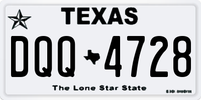 TX license plate DQQ4728