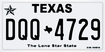 TX license plate DQQ4729