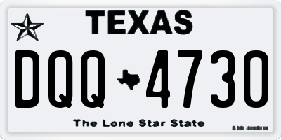 TX license plate DQQ4730