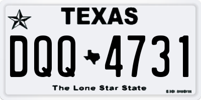 TX license plate DQQ4731