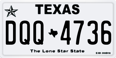 TX license plate DQQ4736