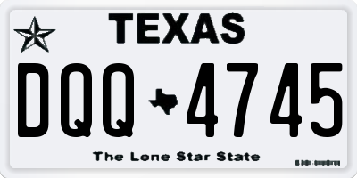 TX license plate DQQ4745