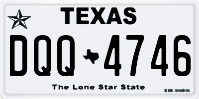 TX license plate DQQ4746