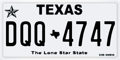 TX license plate DQQ4747