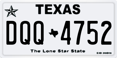 TX license plate DQQ4752