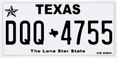 TX license plate DQQ4755