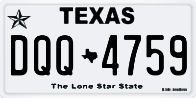 TX license plate DQQ4759
