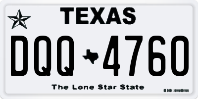 TX license plate DQQ4760