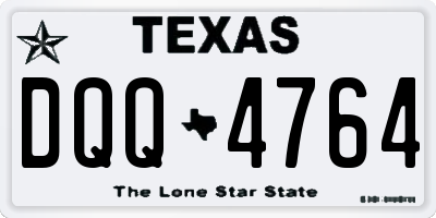 TX license plate DQQ4764