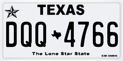 TX license plate DQQ4766