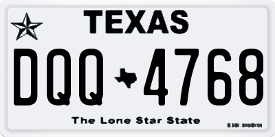 TX license plate DQQ4768