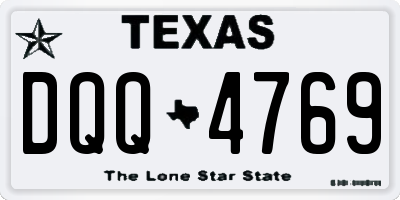 TX license plate DQQ4769