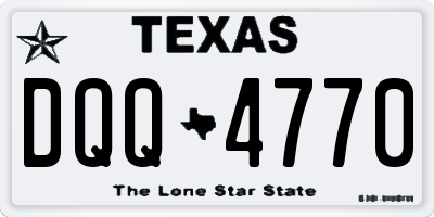 TX license plate DQQ4770