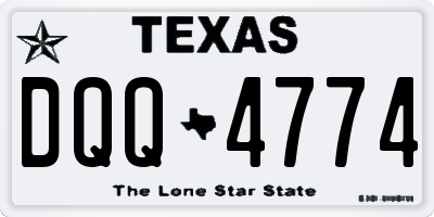 TX license plate DQQ4774
