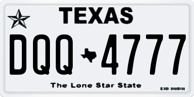 TX license plate DQQ4777