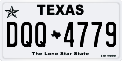 TX license plate DQQ4779