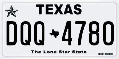 TX license plate DQQ4780